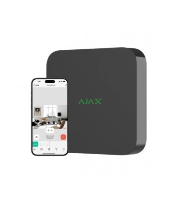 Сетевой видеорегистратор Ajax NVR (16ch) black, разрешенние до 4К, поддержка ONVIF/RTSP, декодирование H.265/H.264, емкость до 1