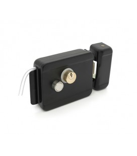 Электромеханический замок YOSO Y-42, 12V, металлический, окрашен черный, 125х98х36мм