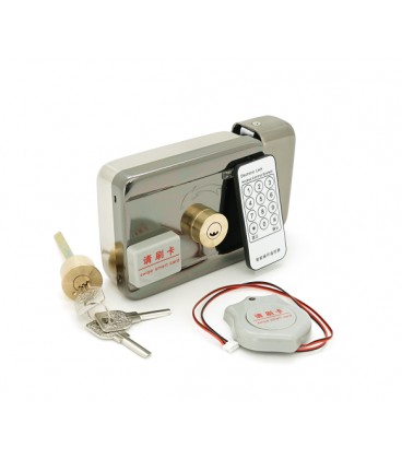 Замок YOSO Y-47 с контроллером, електроро-механический ригельный , ИК-Пульт, Радио-брелком, Считыватель ЕМ , Английский ключ, 13