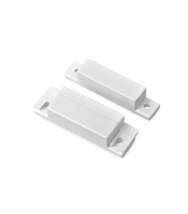 Датчик магнитоконтактный MC-31, 64*12.8*12.8 мм, контакт NC. пластик, белый, под саморез, шурупы, 10 штук в упаковке, цена за уп