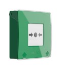 Беспроводная настенная кнопка для активации пожарной тревоги вручную Ajax ManualCallPoint Green