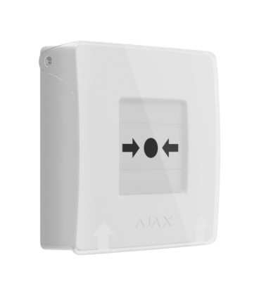 Беспроводная настенная кнопка для активации пожарной тревоги вручную Ajax ManualCallPoint White