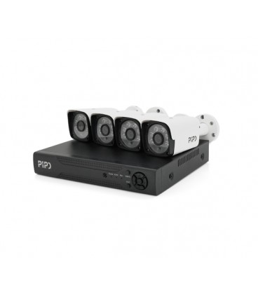 Комплект видеонаблюдения Outdoor 007-4-2MP Pipo (4 уличных камеры, кабеля, блок питания, видеорегистратор APP-Xmeye)