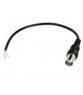 Разъем коаксиальный BNC-F &gt, кабель(под пайку)15см,Ø 3мм, 0.5 мм², экран90%, CU, черный