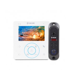 Комплект видеодомофона BCOM BD-480 White Kit (4 дюйма домофон без памяти +1000ТВл вызывная панель )