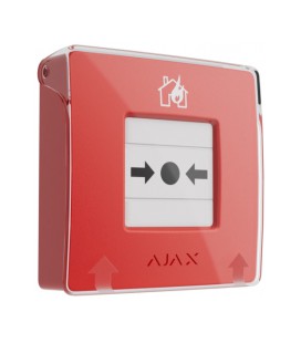 Беспроводная настенная кнопка для активации пожарной тревоги вручную Ajax ManualCallPoint Red