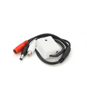 Микрофон для IP камер и видеорегистраторов. Питание DC 9-12V. Радиус действия 150 м. Выход RCA.