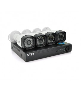 Комплект видеонаблюдения Outdoor 015-4-2MP Pipo (4 уличных камеры, кабеля, блок питания, видеорегистратор APP-Xmeye)