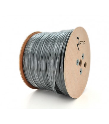 Кабель КНПЭ FTP-cat.6 (4*2*0.54), Ritar , (CU), для нар. работ, 305м, BLACK, Катушка