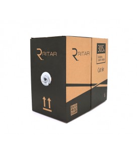 Кабель КВПЭ FTP-cat.6 (4*2*0.54), Ritar , (CU), для внутр. работ, 305м, White, Corton BOX, Q2