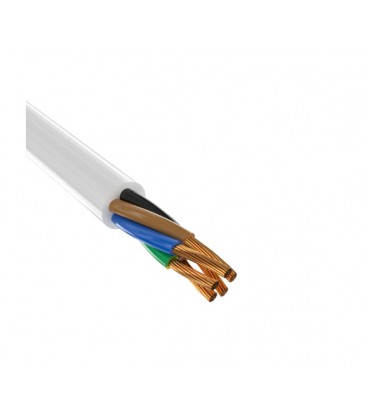 Кабель Одескабель 05VV-F 5G10 белый, цена за метр