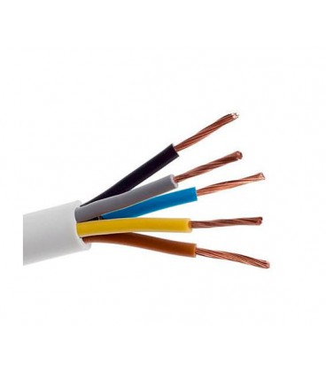 Кабель Одескабель H05VV-F 5G2,5 белый, цена за метр