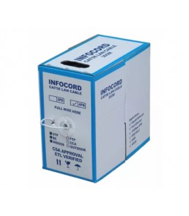 Кабель КПВЭ 4х2х0,50 (FTP-cat.5E), Infocord( CCA), изоляция ПВХ, экран, для внутр. работ, 305м.