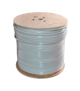 Кабель коаксиальный RITAR W305-F690BV, 1,02 мм.CCS, 112x0.12m CCA желтый экран, 75 Ом, FPE, оболочка 6,91мм белая PVC, катушка 3