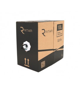 Кабель КНП UTP (4*2*0.5) 4p 24 AWG, Ritar, (CCA), изоляция ПЭ, для нар. работ, 100м, Black, Q2
