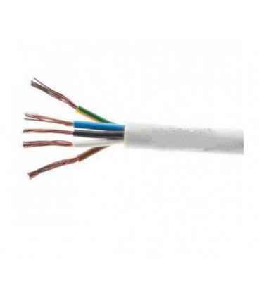 Кабель Одескабель ПВСм 4*1,0+1*1,0 белый, цена за метр