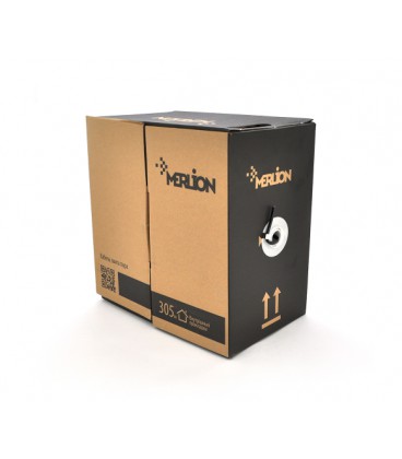 Кабель КВПЭ FTP-cat.6 (4*2*0.54), Merlion, (CCA), для внутр. работ, 305м, White, Corton BOX, Q2