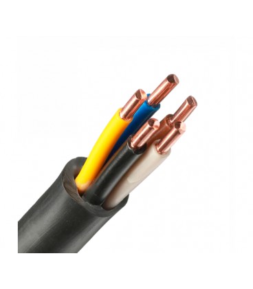 Кабель Одескабель ВВГ 5*1,5 (ож) -0,66 цена за метр бухта 100 м. черный