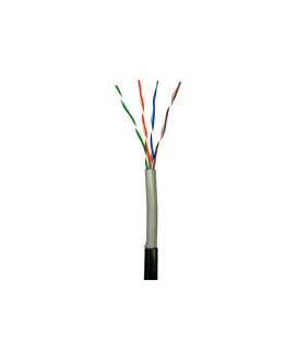 Кабель витая пара GEAR UTP 4x2x0,51 Cat5E, CCA, PVC+PE, для наружных работ, черный, 305m