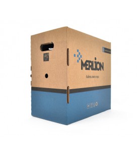 Кабель MERLION КПВЭ-ВП 4*2*0,50 (FTP-cat.5E), CU, оболочка ПВХ, экран для внутр. работ, 305м.