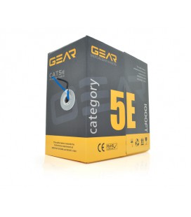 Кабель витая пара GEAR FTP 4x2x0,51 Cat5E, CCA Premium, для внутренних работ, синий, 305m