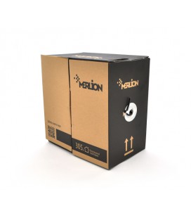 Кабель КВП UTP (4*2*0.5) 4p 24 AWG, Merlion, (CCA), для внутр. работ, 305м, black, Corton BOX (350x350x430) Q2
