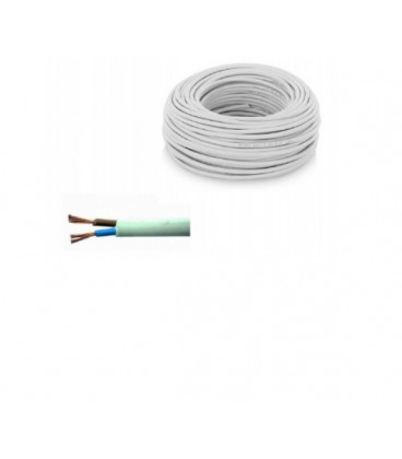 Кабель Одескабель ПВСм 2*1,0 белый, цена за метр