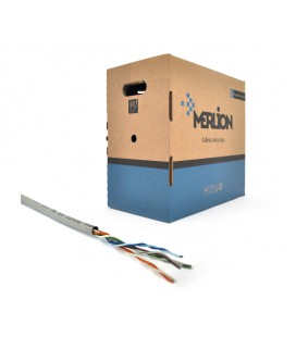 Кабель MERLION КПВ-ВП 4*2*0,48 (UTP-cat.5E), CU, оболочка ПВХ, для внутр. работ, 305м.