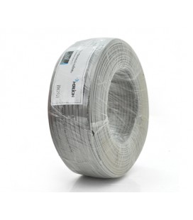 Телефонный кабель Merlion 4 жильный 28awg CCS, моножильный, круглый, 100метров в бухте серый