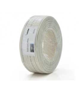 Телефонный кабель Merlion 4 жильный 28awg CCS 100метров в бухте бежевый