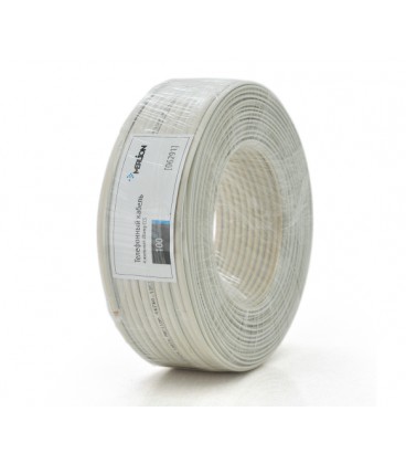 Телефонный кабель Merlion 4 жильный 28awg CCS 100метров в бухте бежевый