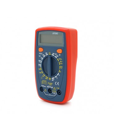Мультиметр DT-33C, Измерения: V DC/AC, A DC/AC, Ω, °C, hFE. Прозвонка, HOLD, подсветка