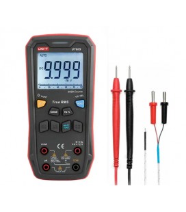 Мультиметр UNI-T UT60S. Измерения: V, A, Ω, F, Hz, °C. Функции: True RMS, NCV, подсветка, прозвонка, тест диодов.