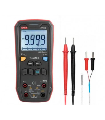Мультиметр UNI-T UT60S. Измерения: V, A, Ω, F, Hz, °C. Функции: True RMS, NCV, подсветка, прозвонка, тест диодов.