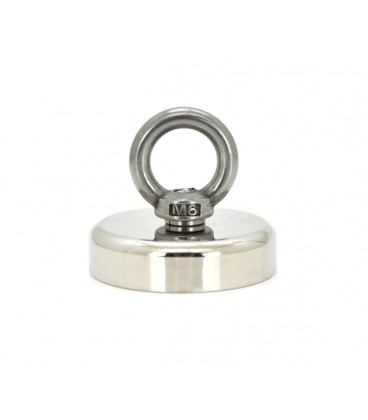 Магнит с кольцом D60, натяжение 0-120 кг
