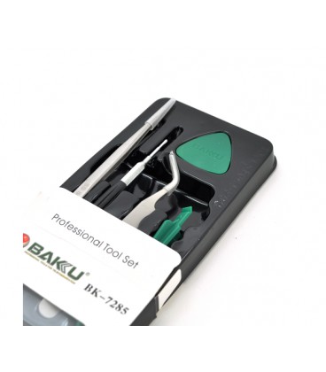 Набор инструментов BAKKU BK-7285 для IPhone (пинцеты прямой и изогнутый,2 инстр. для разборки), Blister-box