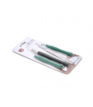 Набор инструментов BAKKU BK-7280-B (2 скальпеля + 2 пластиковые лопатки для разборки корпусов), Blister