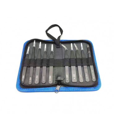 Набор пинцетов в холдере 10 шт, ESD 10-34