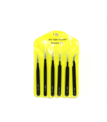 Набор пинцетов 6 шт, 121х183 мм, 62 гр.