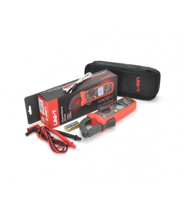 Токоизмерительные клещи UNI-T UT202+ Измерения: A (AC), V (AC/DC), Ω, C, °C/°F (NCV, True RMS). Функции: Data Hold, Min/Max, REL