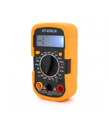 Мультиметр UK-830LN. Измерения: V, A, Ω. Функции: прозвонка, тест диодов, тест транзисторов.