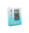 Мультиметр DT-700C. Измерения: V, A, Ω, °C. Функции: прозвонка, проверка диодов. Габариты: 129х70х28 мм. Вес: 120 г (с батареей)