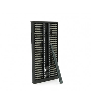 Набор отвертка двусторонняя+биты 102-in-1, длина держателя 115 мм, биты S2 магнитная, алюминий, Box