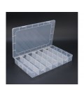 Пластиковый ящик для радиодеталей, 345 х 50 х 220 мм, 28 больших отделений