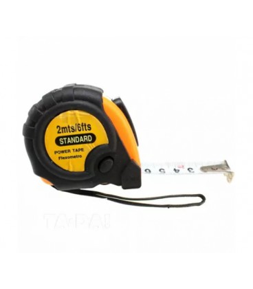 Рулетка обрезиненная STANDART, 2м, Q48