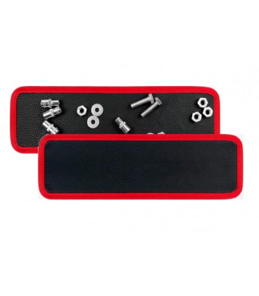 Коврик магнитный для монтажных инструментов 110*345мм, черный/красный