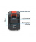 Аккумулятор для электроинструмента JDS-48VF-10, Li-Ion 21V/2400mA, 10*18650, разъем зарядки 5,5*2,5 мм, 120х67х72mm + зарядное у