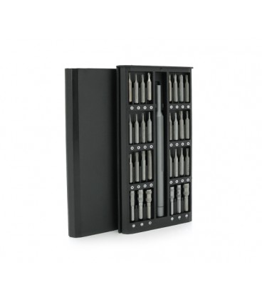 Набор отвертка двусторонняя+биты 63-in-1, длина держателя 115 мм, биты S2 магнитная, алюминий, Box