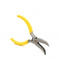 Длинногубцы изогнутые, желтая ручка, 125мм, 55гр