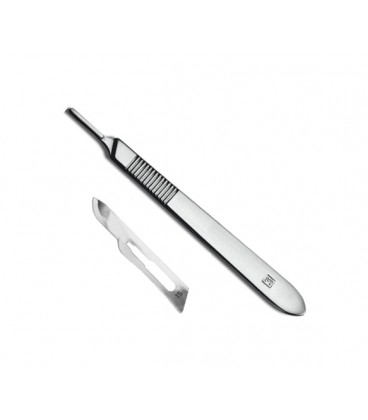 Скальпель из нержавеющей стали №3 + лезвие №12